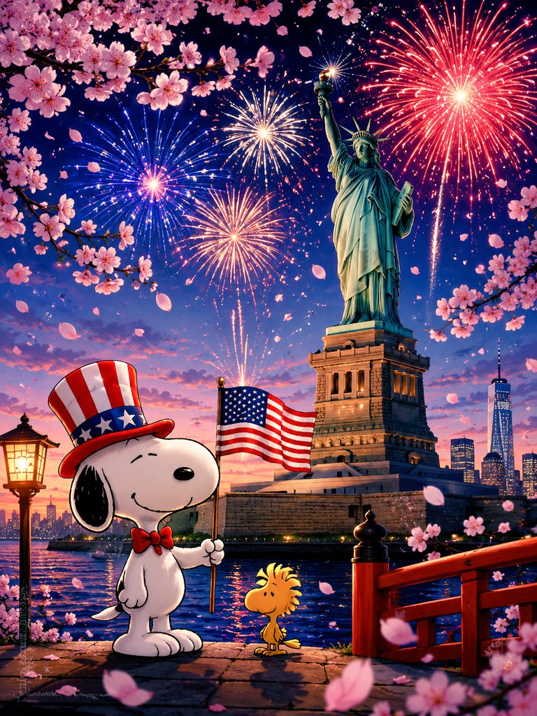 Anklebiters0904's tweet photo. 🌸🎆 Where freedom meets cherry blossoms. https://t.co/6T7yeK1G5K
