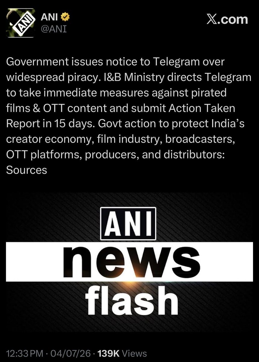 Shivam_h9's tweet photo. Whomsoever advised @durov to run his motormouth has ensured the downfall of  Telegram in India- The largest consumer base.

Now @telegram can fold their nonsense and rest they know the drill.

You never mess with the state, it’s FAFO! https://t.co/KQiF0HMCd2