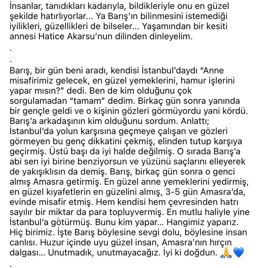 BirsuCan7's tweet photo. Metin abi bir gun bana belki de onu kendine cok benzettigin icin sevdin barisi demisti evet,belki de en cok sevdigimiz insan kendimize benzettigimiz insandir
#BarışAkarsu https://t.co/eHsl9GMbrH