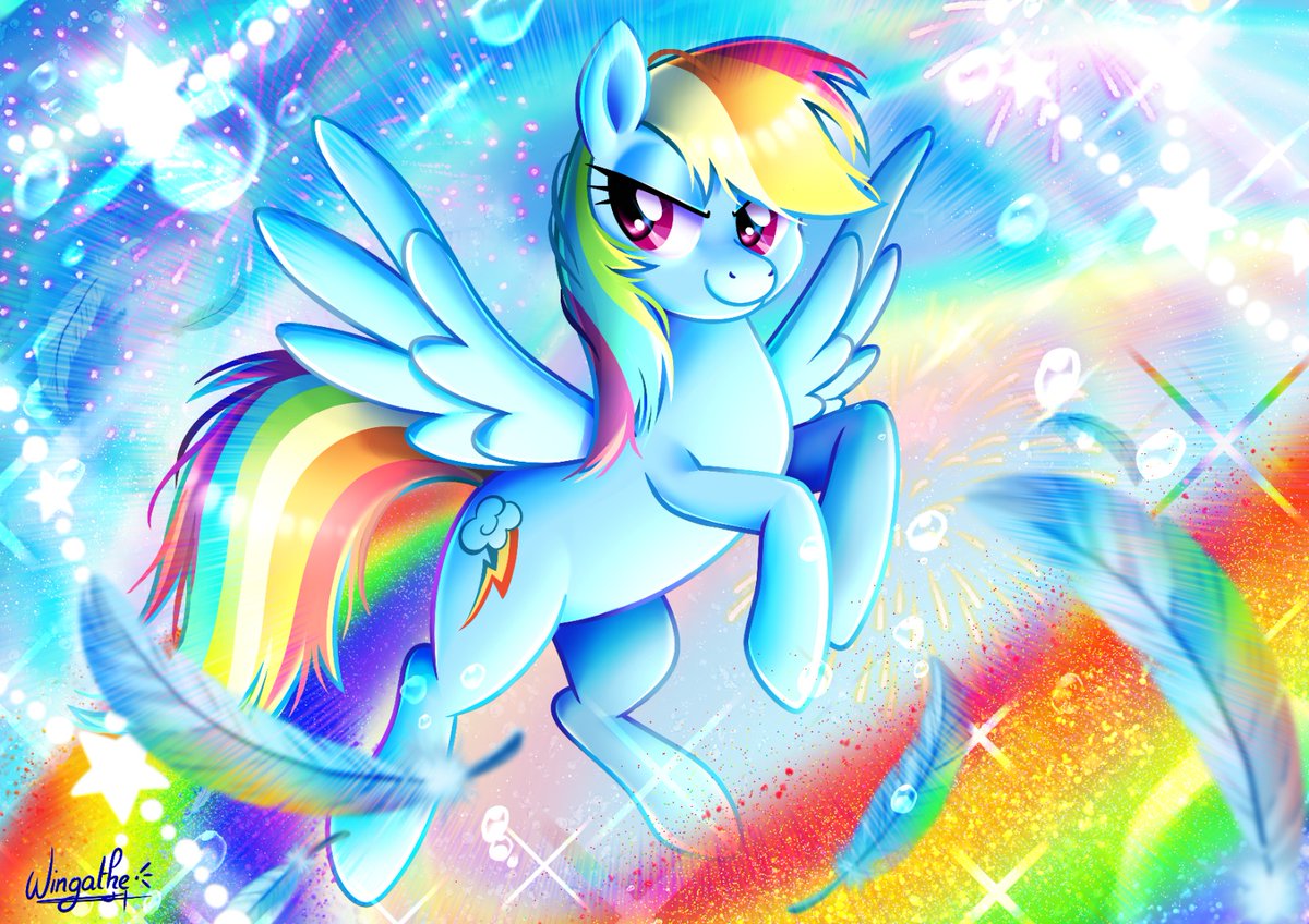 rosewingathe's tweet photo. Just Rainbow Dash 🌈 
#illustration #fanart #mylittlepony https://t.co/hGsiDgInfP