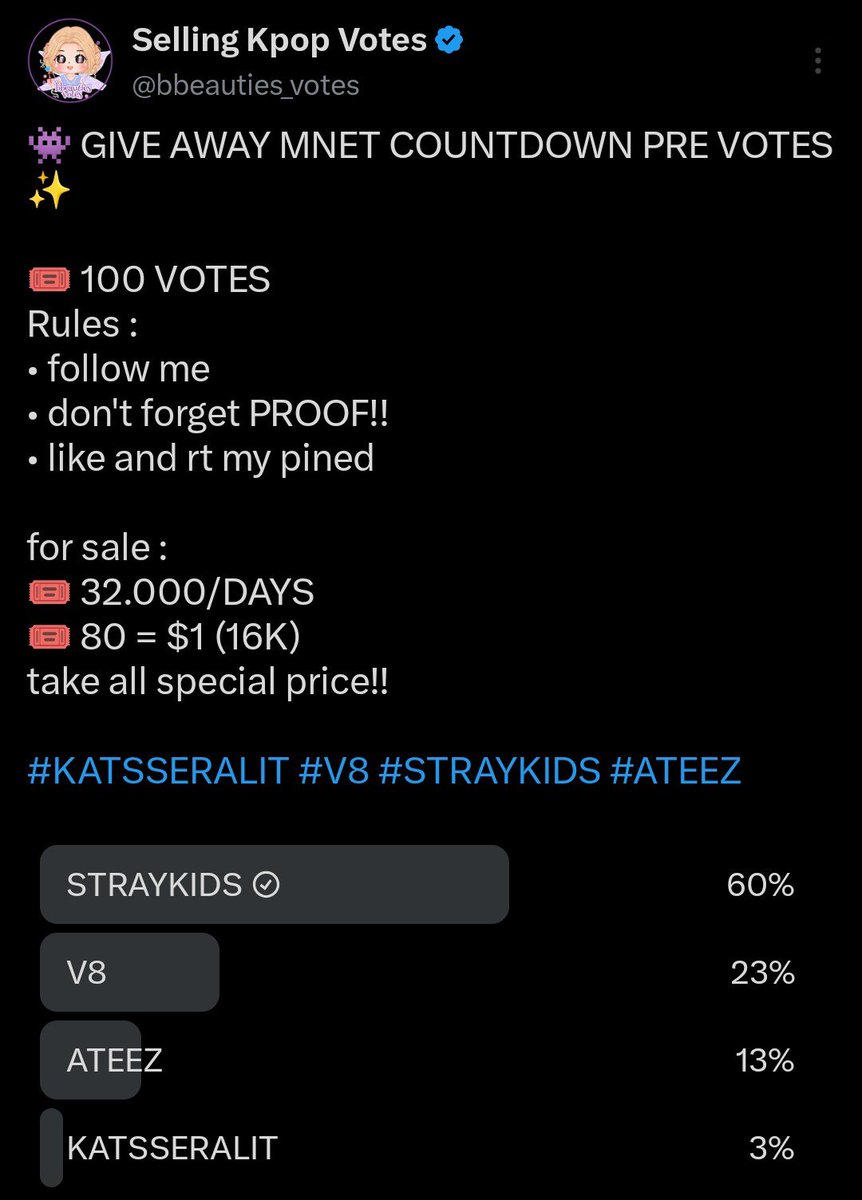 Joe021109's tweet photo. @bbeauties_votes Done for #StrayKids https://t.co/JN9cP1zi18