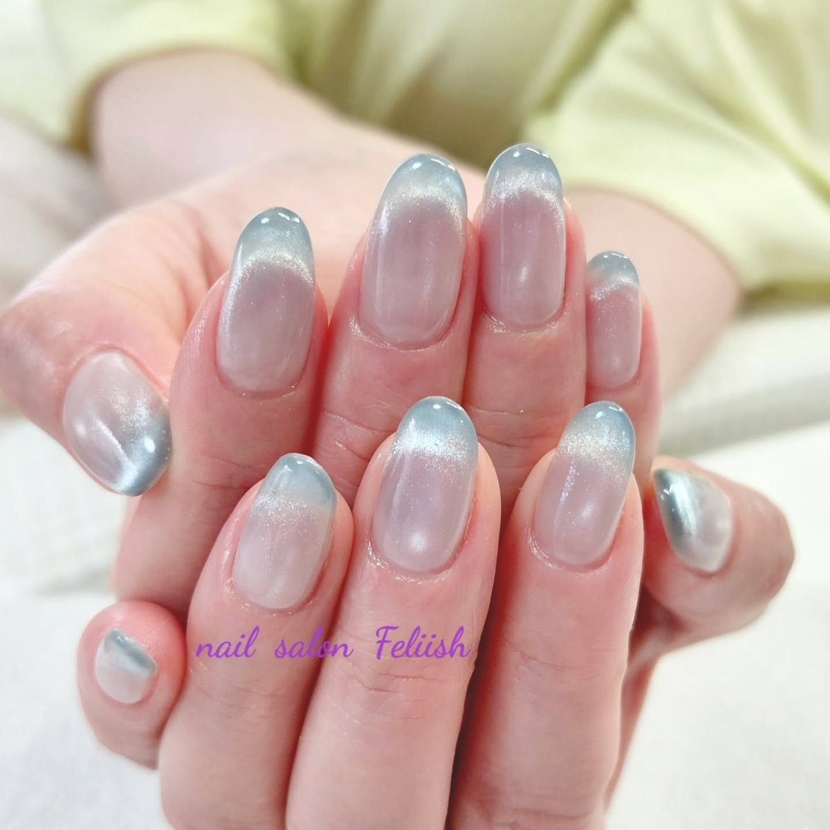 NFeliish's tweet photo. 🏵お客様ネイル🏵

ホワイトマグネットベースに
水色マグでフレンチライン🩵

*＊*＊*＊*＊*＊*＊*＊*＊*＊*＊*
nail salon Feliish
~お客様の日常に小さな幸せを~

■営業時間　10:0...

詳細はこちら↓（ネイルブック）
https://t.co/wJ2UAYAXDR https://t.co/SG9terG7fd