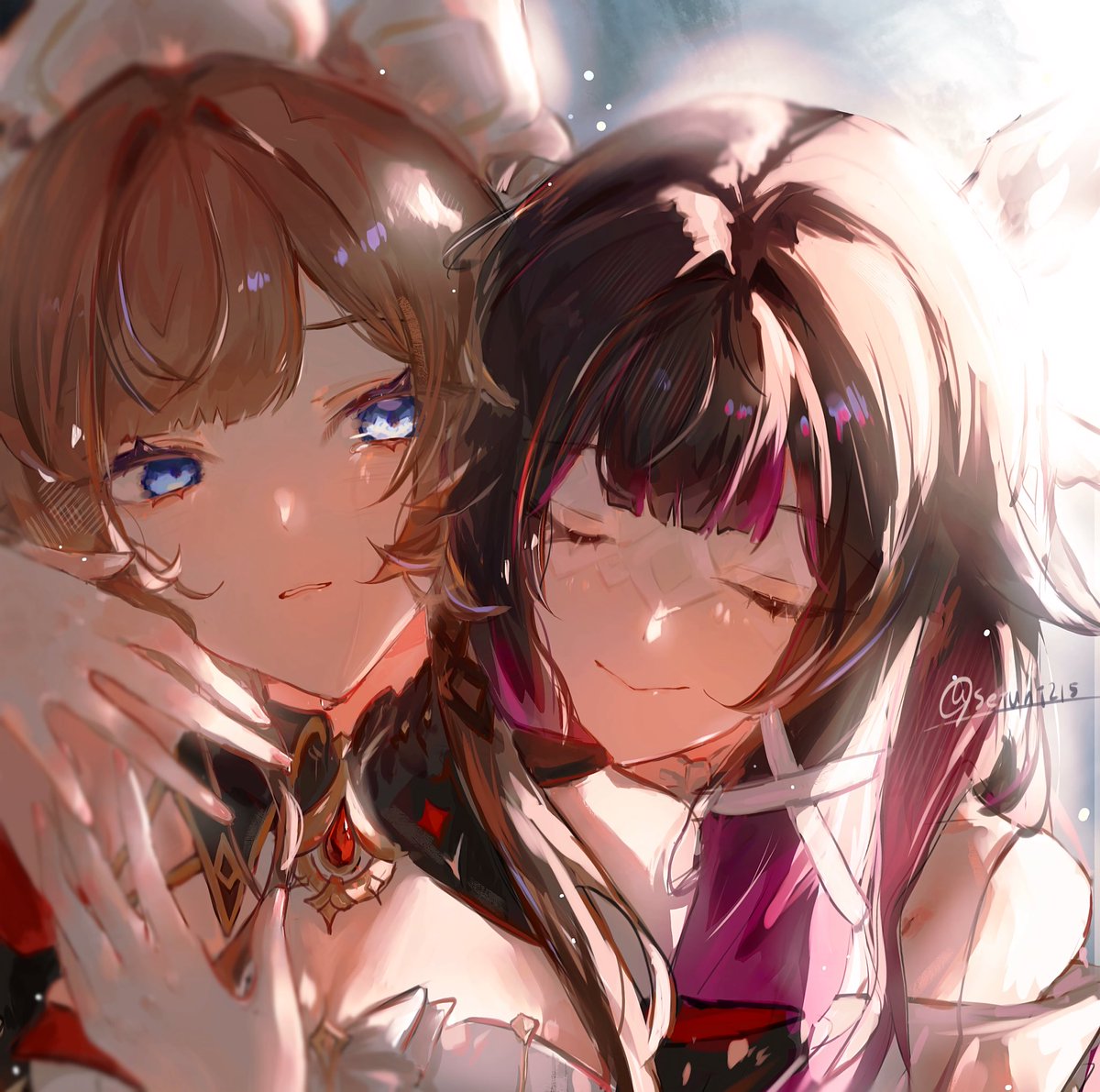 setuni215's tweet photo. 大丈夫だよ　#原神  #イラスト https://t.co/GQfxmwPCCH