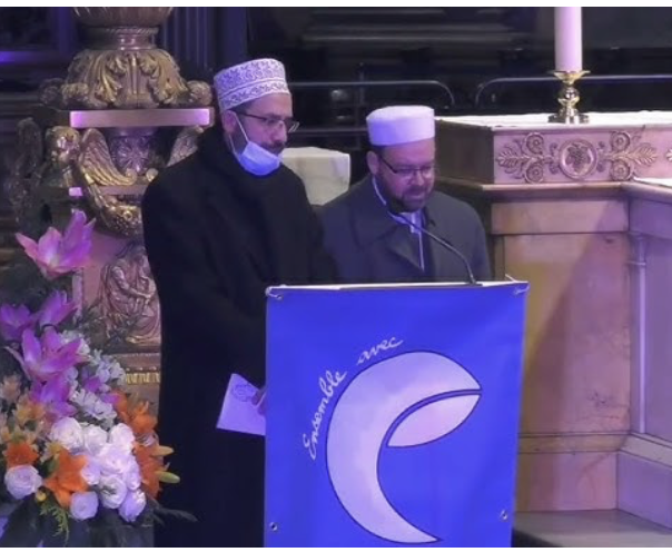 ProtecttheFaith's tweet photo. Not excommunicated 

Archbishop Michel Aupetit of Paris for allowing two Muslim clerics to chant the Surah Al-Fatiha (the opening chapter of the Quran) inside the historic Église Saint-Sulpice in Paris in 2022 https://t.co/xvKIY6J2ER