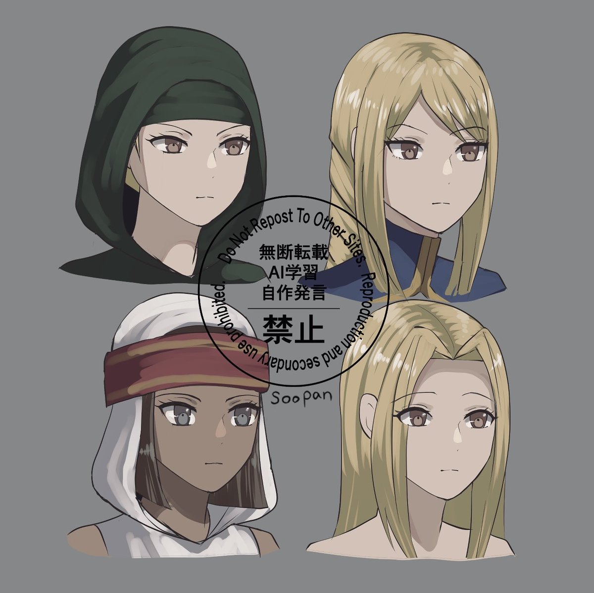 soosupaan's tweet photo. FFT固有ユニット女子で顔の描き分け練習〜 https://t.co/m5wPqHO18d