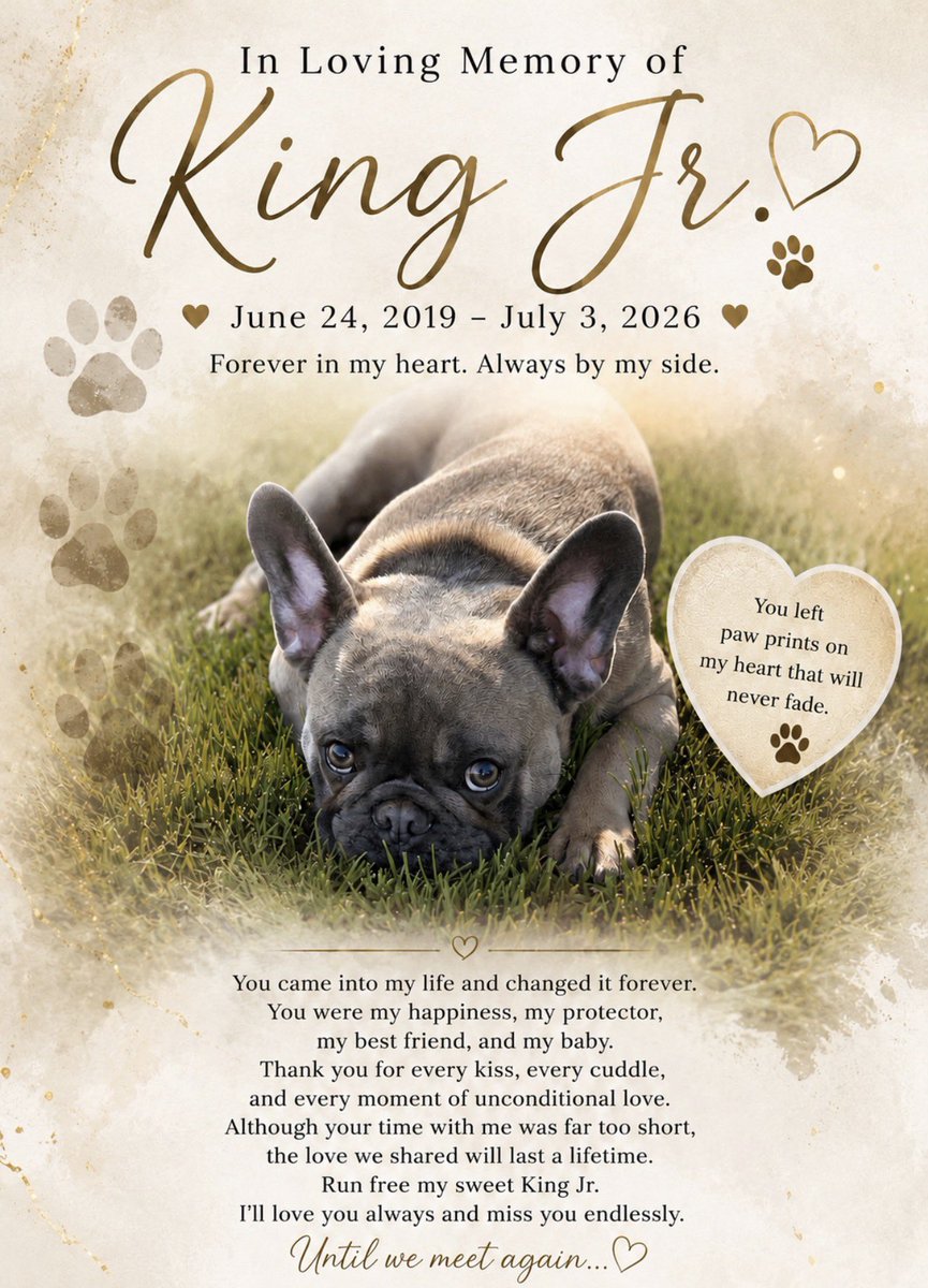 kingdomfrenchie's tweet photo. Your home now. Until we meet again my boy! RIP King Jr 💔🐾 https://t.co/p256zHNvMz