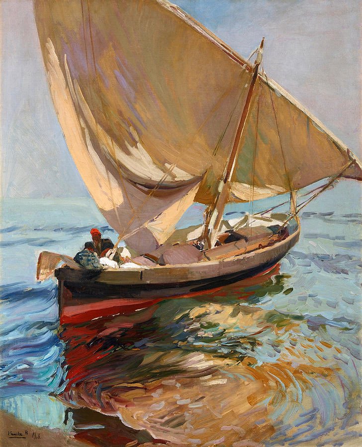 allontanarsio's tweet photo. Je suis tout simplement fou des peintures de Sorolla, plus précisément celles de ses voiliers près de la plage. Un rêve d’évasion presque atteint et devenu réalité. 

C’est le pic de ce que l’impression peut avoir comme impact sur moi. Le rêve et la passion. https://t.co/ahmPPjgM1N