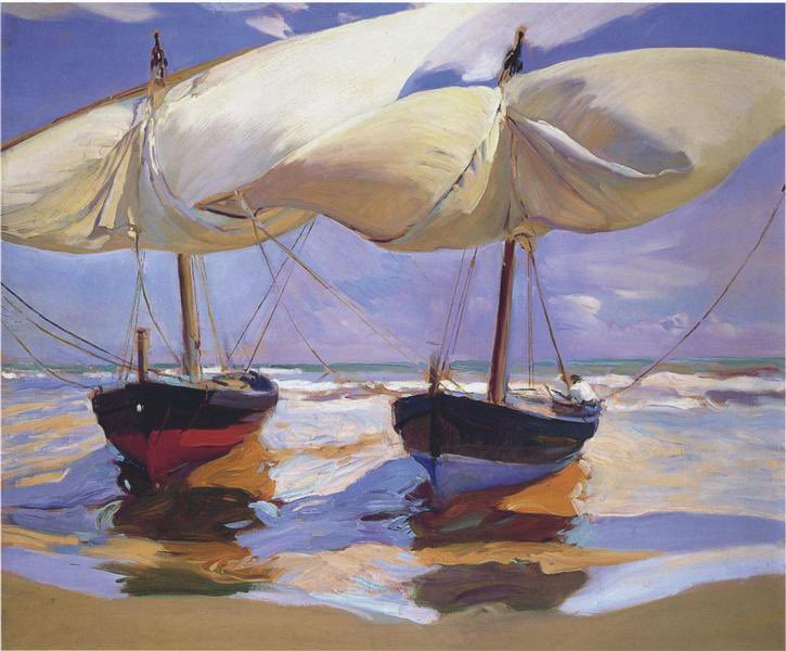 allontanarsio's tweet photo. Je suis tout simplement fou des peintures de Sorolla, plus précisément celles de ses voiliers près de la plage. Un rêve d’évasion presque atteint et devenu réalité. 

C’est le pic de ce que l’impression peut avoir comme impact sur moi. Le rêve et la passion. https://t.co/ahmPPjgM1N