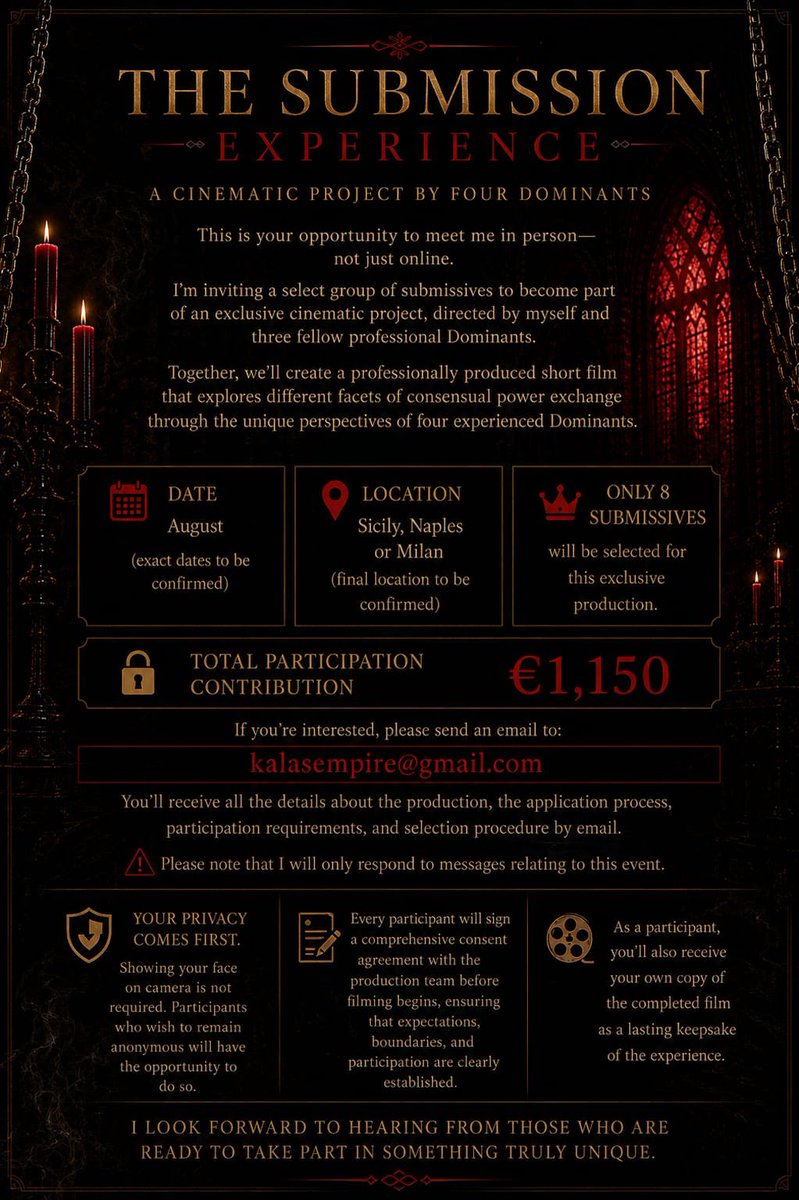 emprexxxkala's tweet photo. 😈THE SUBMISSION EXPERIENCE😈

we want 8 slaves! BE OURS For 2 WHOLE DAYS! all info is below⬇️

vogliamo 8 schiavi! SARETE NOSTRI PER 2 GIORNI INTERI! tutte le info le trovate in basso⬇️

@xDivineSinners 
@Chloetarduccii 
@boccaalpha https://t.co/YyN2KR7EvG