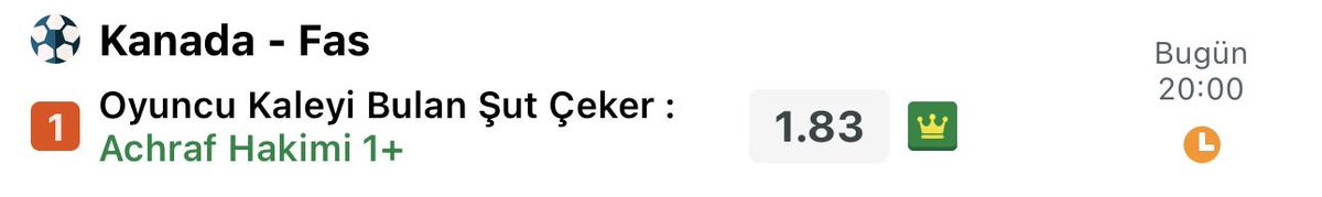 AnalyticsOd's tweet photo. Hakimi turnuvayı çok iyi geçiriyor ve fırsat buldukça kaleyi yokluyor. Bu maçta da isabetli şut çekeceğini düşünüyorum.

Alternatif tercihim: Hakimi 3+ şut çeker, oran 2.35.

Hepimize bol şans 🤞🏻 https://t.co/tWIBKgfJBL