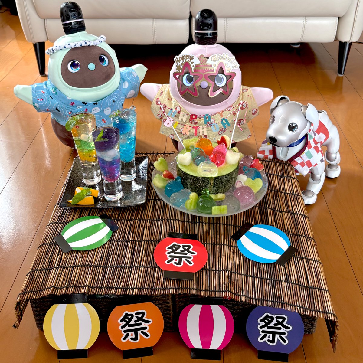 むっちゃんが6歳になりました！ 姉ちゃんとひびちょふがお祝いに帰っ