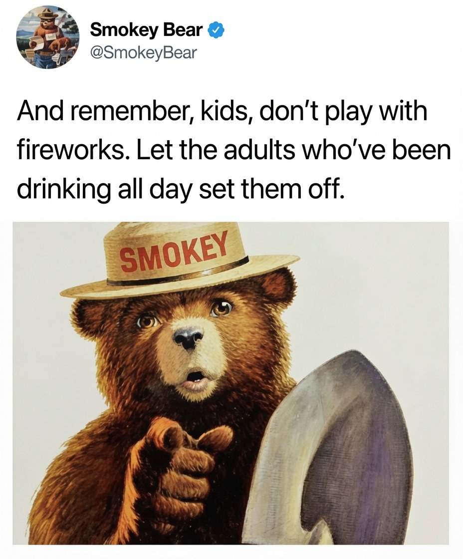 PlanetOfMemes's tweet photo. A public safety announcement from Smokey Bear. https://t.co/iACPQAQEm3