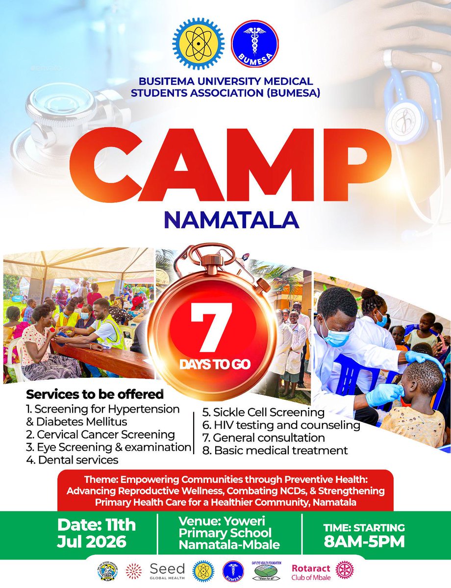 MusundiJoshua's tweet photo. BUMESA @bumesa0001 at 
the heart of Mbale City, invites you to join us massively in supporting better health for our community. Together, we can make a difference.✍️
@BusitemaUni 
@ProfPaulWaako 
@Saphinabiira 
@Seed_Global 
@mbalerrh 
@WanyotoLydia 
@nyamadon 
@masabakarim https://t.co/UoAe3GT8JC