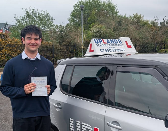 uplands_s's tweet photo. Congratulations to Aidan for Passing his test FIRST TRY!!!!!! Aidan has been a joy to teach and we have had many a lesson geeking out about music, games while working on building his confidence and understanding while on the road. https://t.co/WJHElylRCm