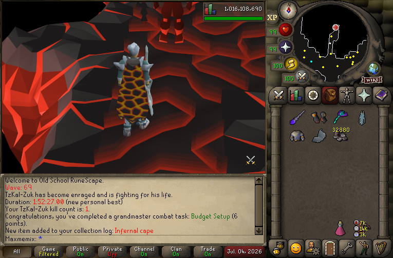 Maxmemix's tweet photo. Finally got an infernal cape :) https://t.co/4C1cGPCShv