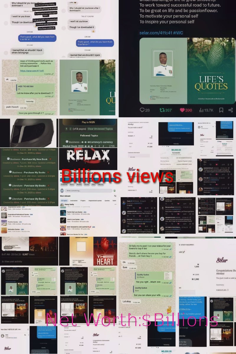 ABAWAYY_F's tweet photo. Today is A year Anniversary of my book "Life's Quotes" purchase it ...

Purchase every time Best international selling book...click the link below 

10,000 Naira only,$6.92 ...

https://t.co/lECcgJQHxV https://t.co/XGlUUBM5as
