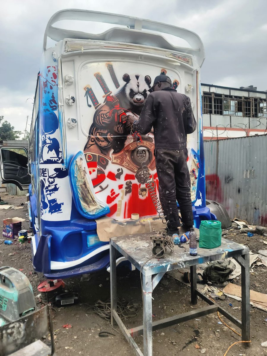 urban_wheezc's tweet photo. BOBO 2 💙🔥

The masterpiece is taking shape! 🎨🚌 Every spray, every detail, every stroke brings BOBO 2 one step closer to hitting the streets. The wait is almost over. 💯👀

#ObungaJr #UrbanWheelsMedia #Bobo2 #RikoOngoing #MatatuCulture #NganyaLifestyle https://t.co/AwGPD2UWdm