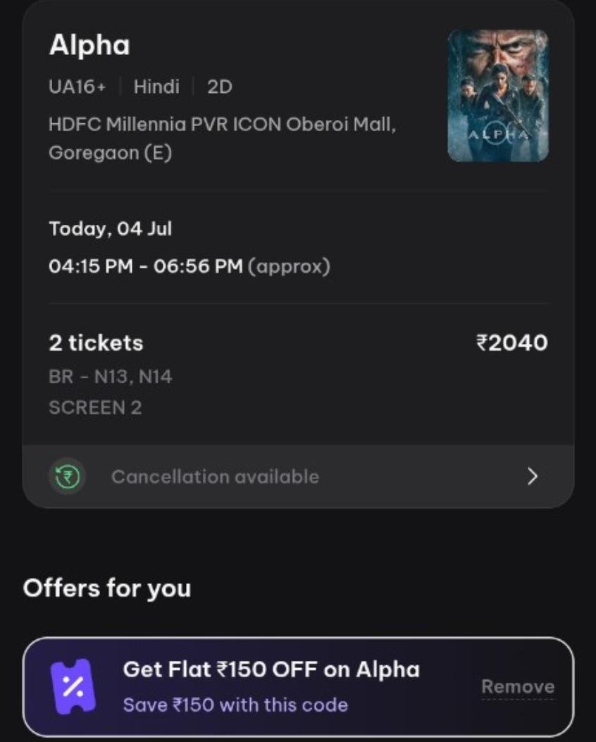 justsinghting's tweet photo. Weekend plans looking sorted already because Alpha seems packed with action and thrills. 👀
The offer on District is a nice bonus too. #AlphaOnDistrict https://t.co/iELVdzKezY