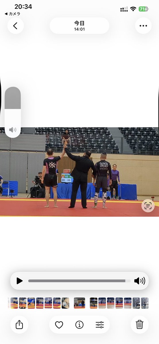 myasu26's tweet photo. ノーギ初試合
またポイント差なしのレフ判でしたが
無事勝てました♪🎉
今月もう一つノーギの試合。
またしっかり準備して臨みたい。
道着より体重が厳しいのは少ししんどい😅 https://t.co/2clIXOuGBS