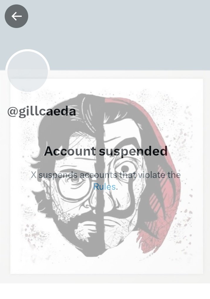 fukra_bhaii's tweet photo. CASE NO >>1007
ACCOUNT >> @gillcaeda
DEDICATED TO >> @X
GOOD BYE π
REPORTED BY #TEAM_MASK https://t.co/SrnFPfjas8