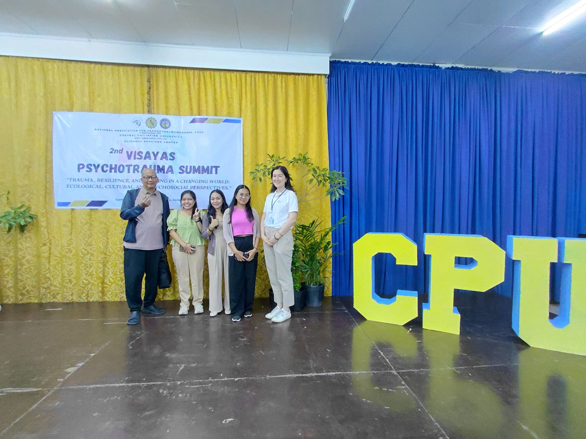 xhighcelx's tweet photo. 2nd Visayas Psychotrauma Summit

And meeting amazing people too! Father Ronel from Bulacan, Miss Estella Guidance Associate at Bacolod, and Miss Julia a Volunteer at Jica Japan. Special mention to my best buddy since college, Orange ✨️🫶 https://t.co/8fb8BkPxtQ