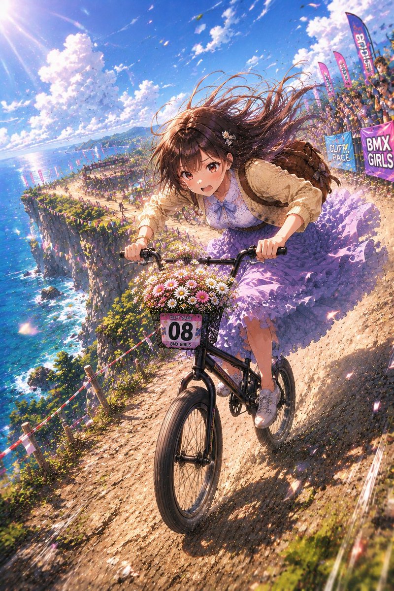 あいちゃん できました〜 自転車でお散歩、日常にある光景ですネ