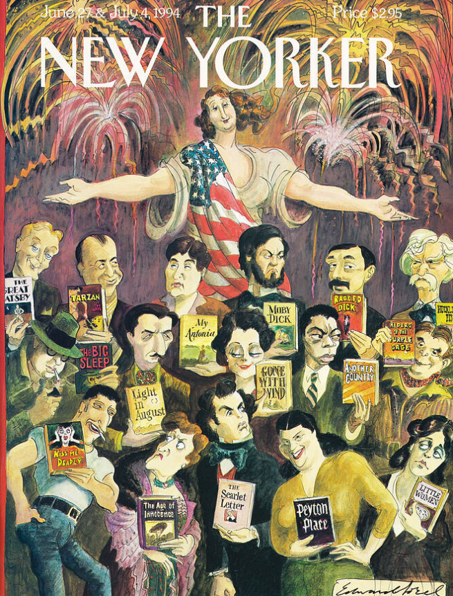 SvetlanaBogdan's tweet photo. Happy Independence Day 🇺🇸 
🎨by Edward Sorel https://t.co/omP0AGZtaK