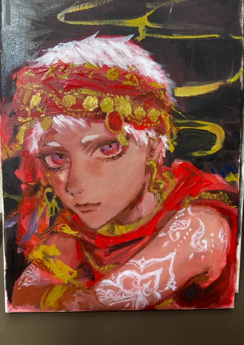 初めて油画描いたけどなにも分からなくて楽しい