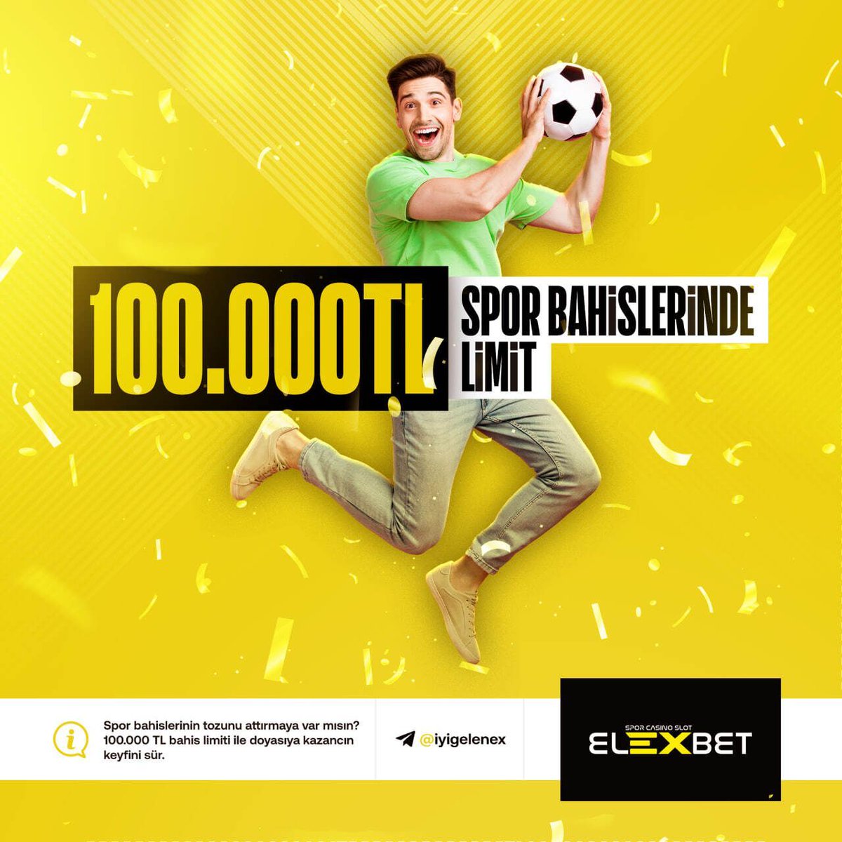 ElexTurkiye's tweet photo. Kazancını sınırlandırma!

100.000 TL BAHİS LİMİTİYLE KARŞINIZDAYIZ!

Dünya Kupası'nın her anında aksiyonun içinde kal! 

Bugün oynanacak son 16 turu Kanada-Fas ve Paraguay-Fransa maçlarına hemen bahis al https://t.co/ZpuLcSSM3B