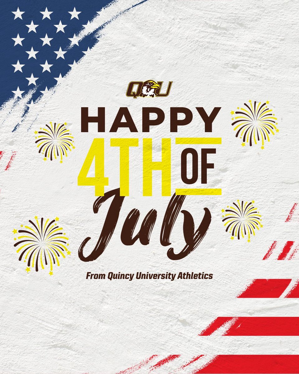 QUHawks's tweet photo. πΊπΈ Happy Fourth of July from Quincy University Athletics! ππ¦
Wishing all of our Hawk student-athletes, coaches, alumni, fans, and supporters a fun, safe, and memorable Independence Day.
#HawkUp https://t.co/M71EL9EvyB