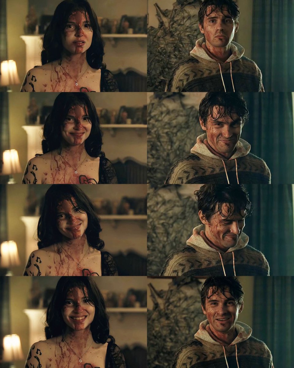 TheCineprism's tweet photo. In the ending of Obsession, both Bear and Nikki smile because, for a brief moment, both of their wishes are fulfilled.

Bear's original wish was for Nikki to love him more than anyone else in the world. Throughout the film, that wish becomes a horrifying curse.

At the end, Nikki makes her own wish using another One Wish Willow, for Bear to love her with the same intensity.

When Bear walks out and embraces Nikki, they finally share genuine mutual obsession. For that single moment:

Bear gets the love he always wanted.

Nikki gets Bear's love in return.

That's why they both smile. It's the only instant in the entire film where both of their desires are simultaneously fulfilled.