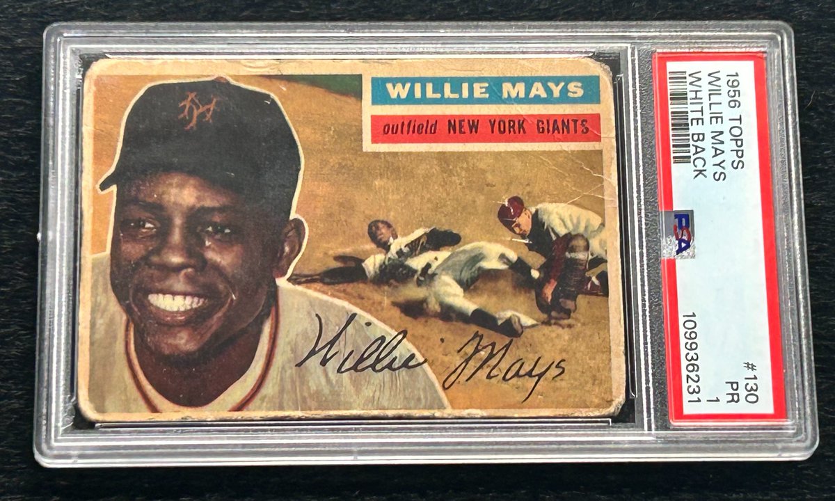 jtteaxasaggie's tweet photo. Happy 4th of July 🇺🇸!!! What better way to celebrate the 4th weekend than with a 1956 Willie Mays giveaway. Big shout out to @Kaden_semon15 for donating to this giveaway. Just like, follow us both and repost this tweet and I’ll draw a winner tomorrow evening! Good luck! https://t.co/7pQm2oYuAA