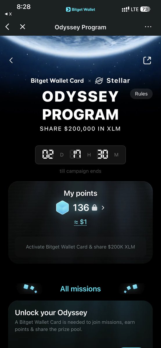 Reven1830's tweet photo. My Stellar points are in

  #BGWPayFiOdyssey strong.

Here we go
@BitgetWallet 
@mohin_eth 
@EMPEROR158519 https://t.co/3SE5NP3lyb