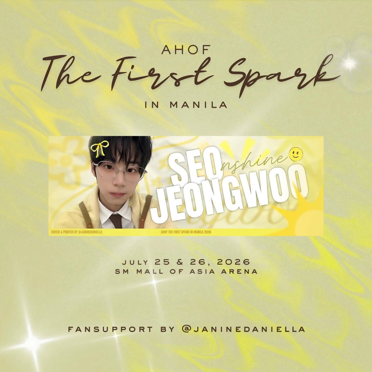 TaguigFohas's tweet photo. Fo-hi👋
We've got FREE BANNERS for you on D-Day!✨

📍July 26, 2026
📍Sm Mall Of Asia
📍Exact location and time (TBA)
👤Look for @_whosdai

Follow us for updates. See you Fohas!💙💙💙 https://t.co/JYD6uZ5iQE