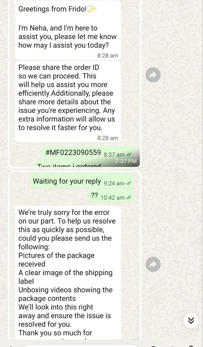 vinay_jadon's tweet photo. @frido_official Missing item from a Frido order. Instead of fixing it, they demand an unboxing video. No call center, no support, just excuses. #FridoFail https://t.co/0afkNTOCEv