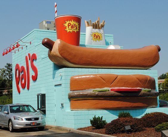 bkoerth's tweet photo. hot dog sign Saturday! https://t.co/KsgyNGGiNy