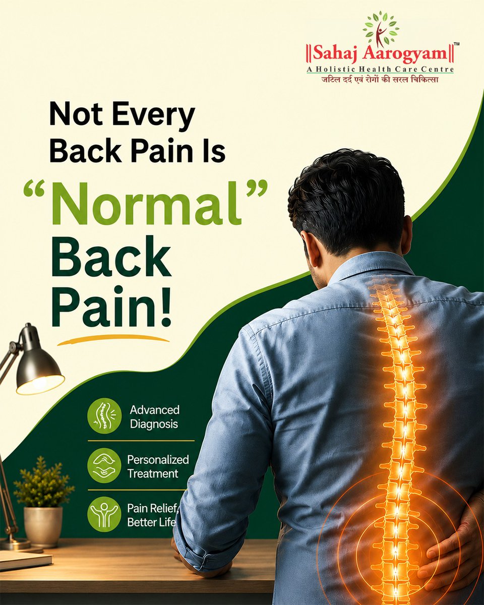 aarogyam_a's tweet photo. ⚠️ Persistent back pain isn't something to ignore.

A slip disc can affect your mobility and quality of life if left untreated. Early awareness and timely care can make a difference.

#SlipDisc #BackPain #SpineHealth #Physiotherapy #SahajAarogyam https://t.co/iTkTYHTnQP