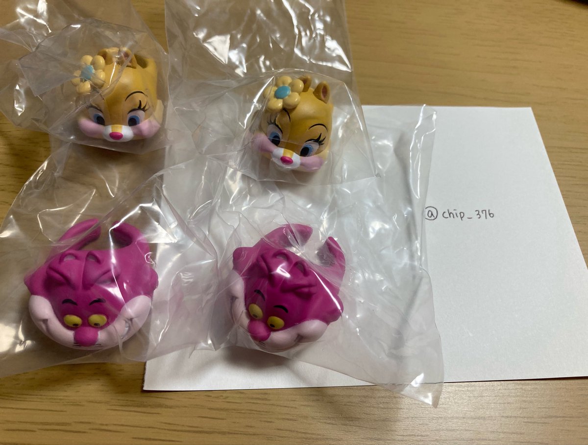 chip_376's tweet photo. 【交換���ディズニーキャラクター ファッションリング ガチャガチャ カプセルトイ 

譲: クラリス×2、チェシャ猫×2

求:チップ、デール、マリー

コンプ目的で上記3キャラ求めてますが、チップ、デールは最優先で探しております。
郵送希望です。
検索からもお気軽にお声掛けください🙌 https://t.co/86bASMZ2xU