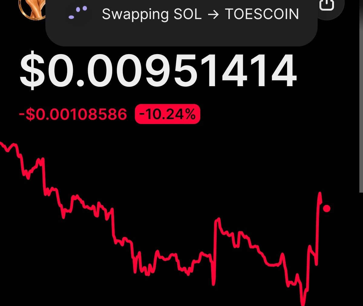 DegenHustla's tweet photo. Best feeling buying $TOES sub $10M https://t.co/HxlnvdDg7q