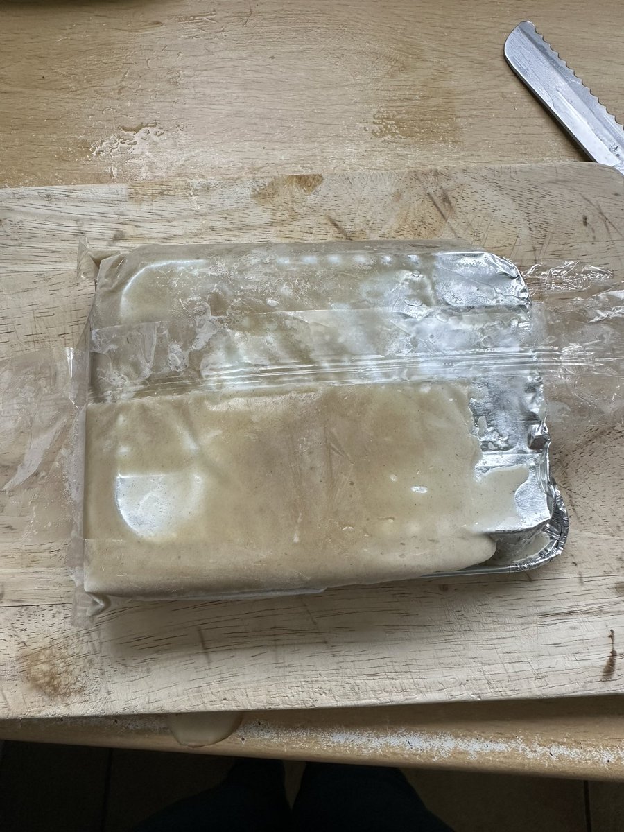 chris_longden's tweet photo. @Tesco hey I don’t think this should look like this. It was purchased and put straight in the freezer and when it was opened it looked like this… almost like it’s previously defrosted and refrozen.

Can I get a replacement? https://t.co/a6ulvmrvf7