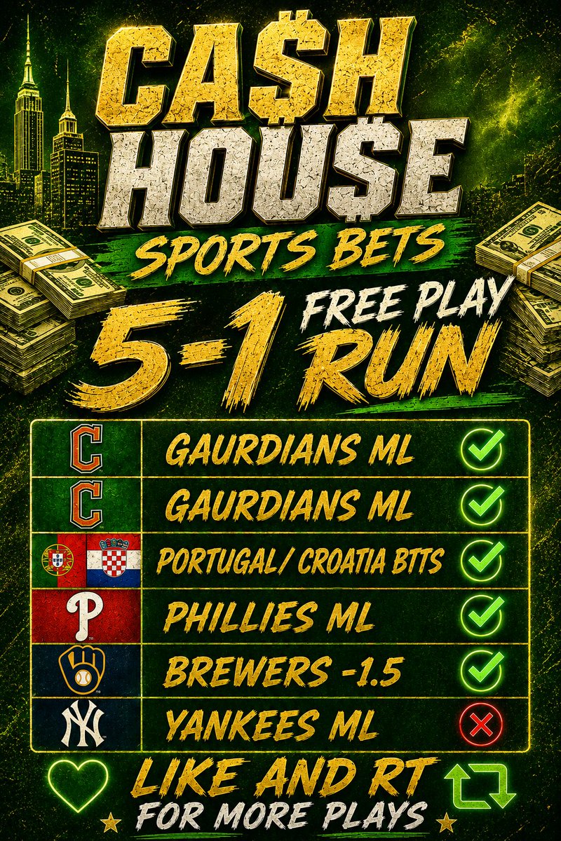 CashHouse27's tweet photo. Starting a nice run..hop on with me.
#Gambling𝕏 https://t.co/l7YsKlbNa8