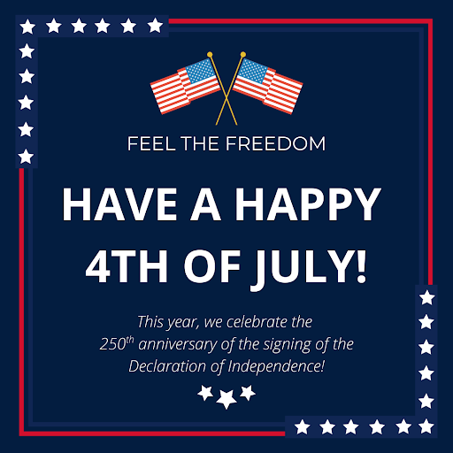 TrainingDirect's tweet photo. Today we celebrate the 250th birthday of the United States, marked by the signing of the Declaration of Independence.  Have a safe and happy holiday weekend! https://t.co/mrM5Z2k0kE