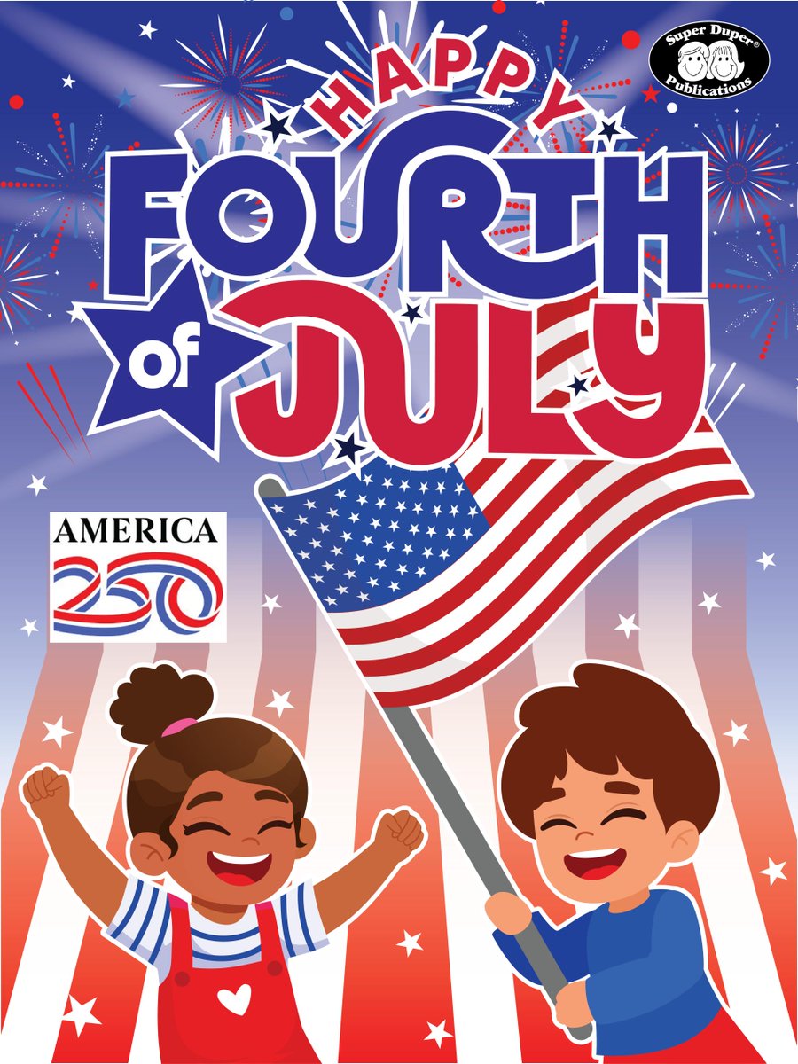 SuperDuperPub's tweet photo. ❤️🤍💙 Happy 4th of July! 🎇 Enjoy celebrating the United States of America's 250th birthday!🦅 https://t.co/ncsJqiIZVR