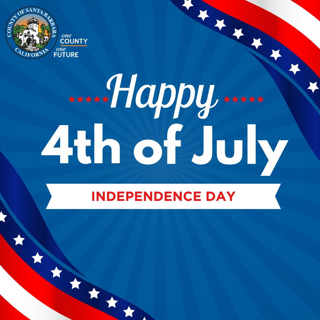 countyofsb's tweet photo. Happy Fourth of July from the beautiful #SantaBarbaraCounty! Whether you're enjoying our beaches, parks, or time at home, we hope your holiday is safe and memorable. https://t.co/CAyrZA7GkO