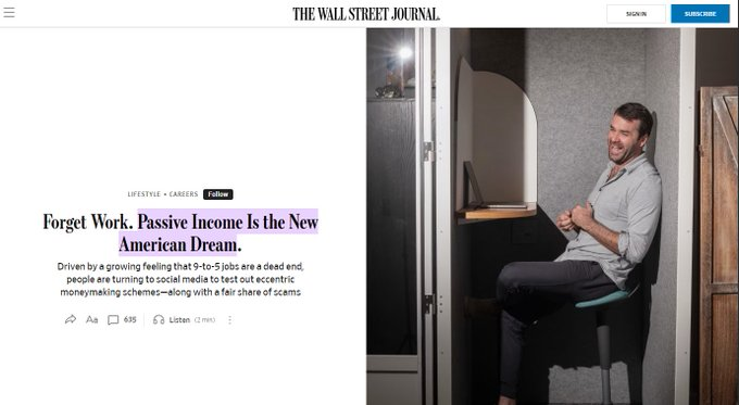 Dev1798's tweet photo. the new american dream  

"Passive Income Is the New American Dream." 

https://t.co/gxwApi382c 

https://t.co/SSaQWZD8ag https://t.co/Ok2eIXD05C