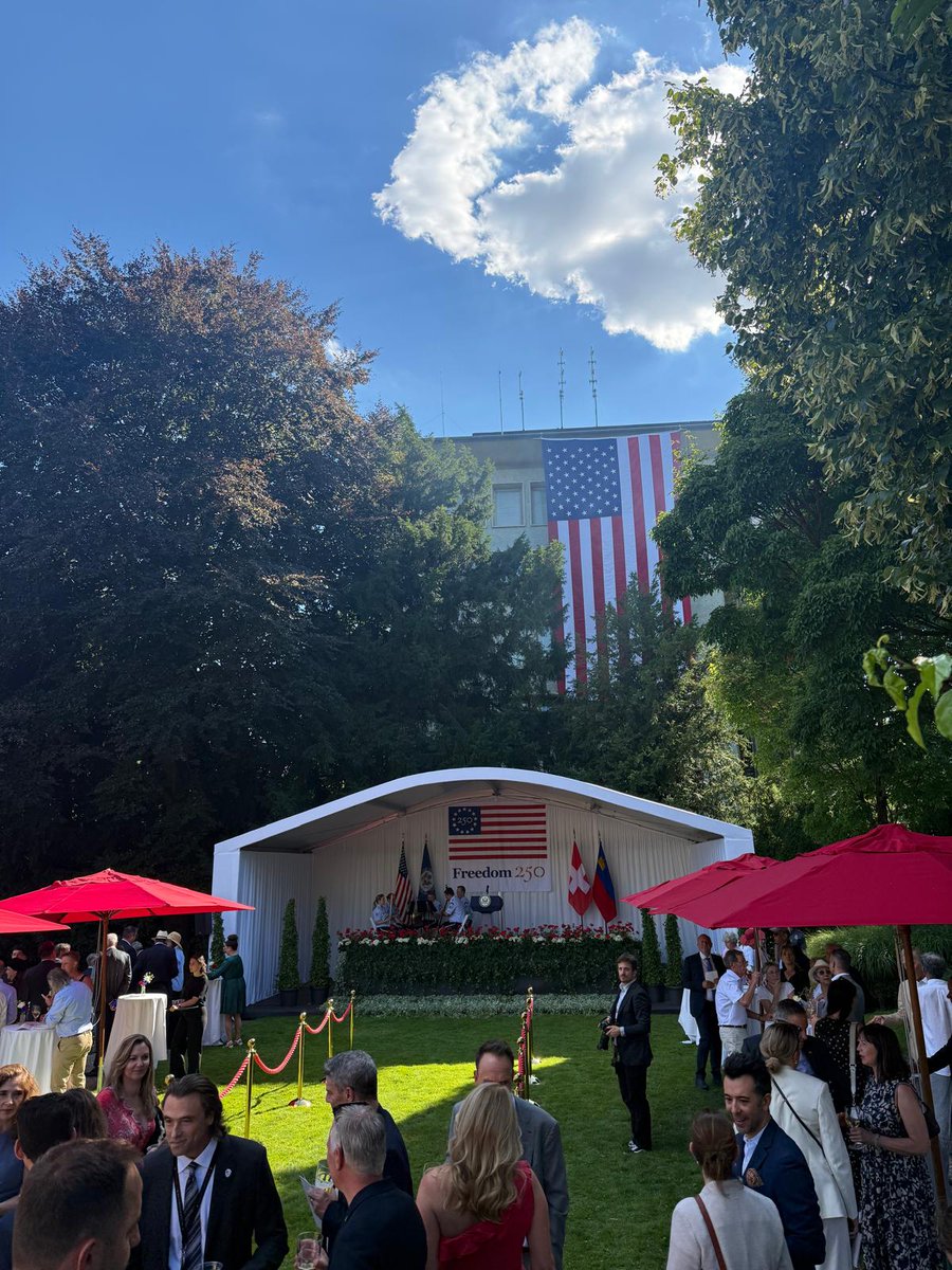 Mercuria's tweet photo. Happy Fourth of July from Mercuria. 🇺🇸🇨🇭
As America celebrates its 250th anniversary, we're proud to support US Embassy and Mission Independence Day celebrations around the world. 
It's an honour to celebrate the enduring partnership between Switzerland and the USA.
#July4 #US250 https://t.co/R6hmPgm2zj