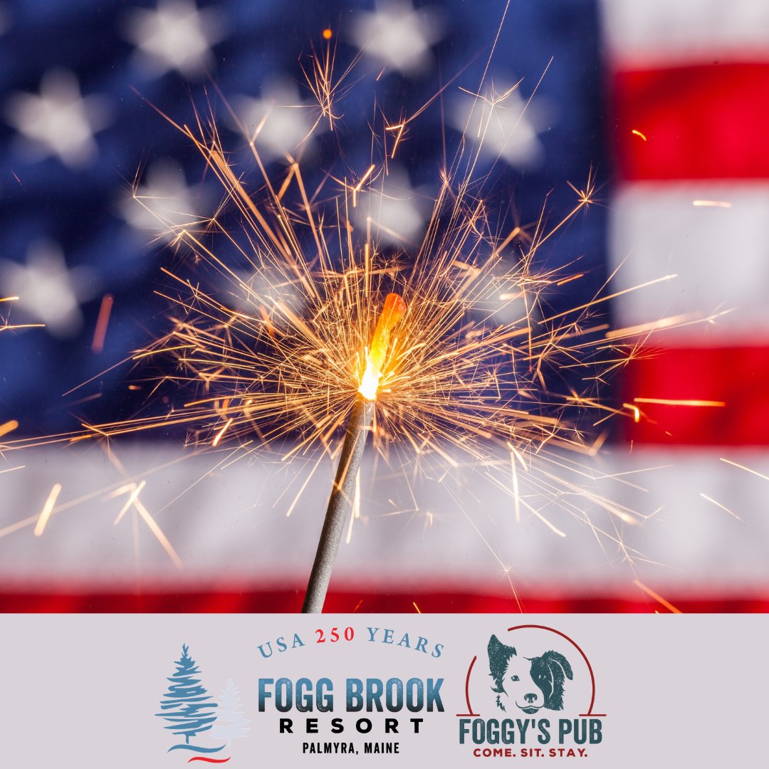 FoggBrookResort's tweet photo. Happy 4th of July! 🎆
Wishing everyone a safe, fun, and memorable Independence Day!

A quick reminder:
🏕️ The Campground is OPEN
⛳ The Golf Course is OPEN
🍔 Foggy's Pub will be CLOSED today so our staff can enjoy the holiday with family and friends.

Have a fantastic Fourth! https://t.co/iizW1MPFon