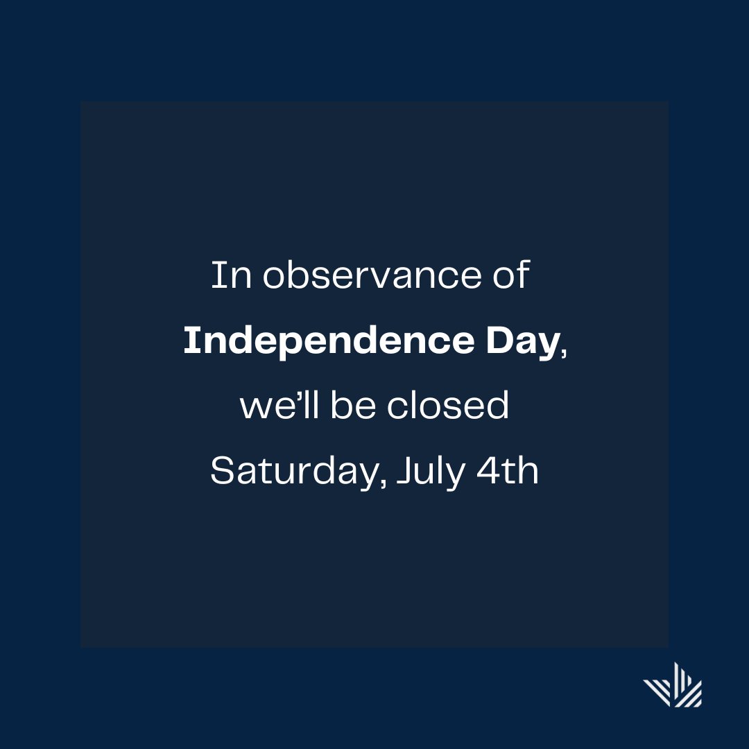 MemberSourceCU's tweet photo. In observance of Independence Day, MSCU is closed today and we’ll return to regular hours on Monday. https://t.co/vEhhGL1YcM