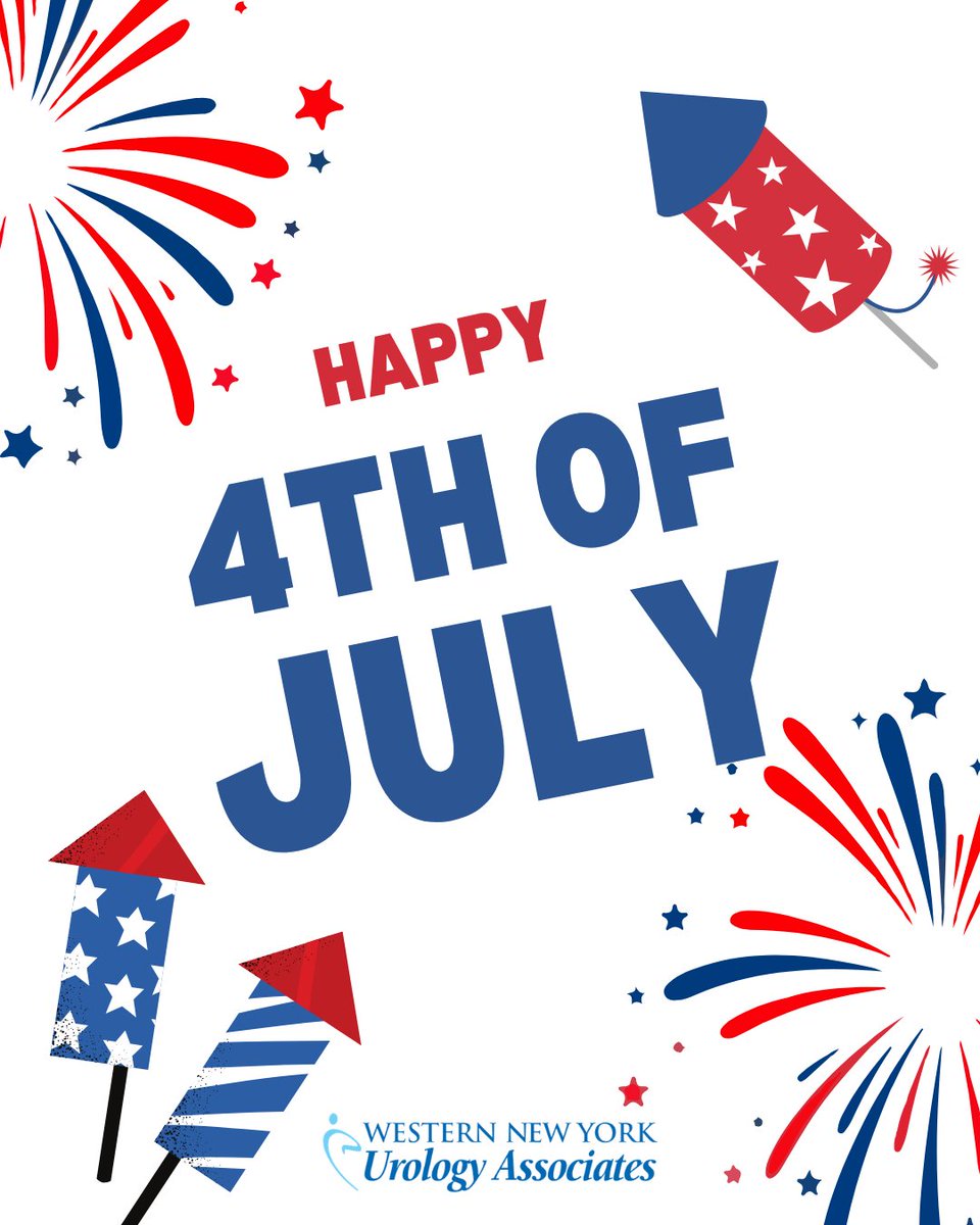 WNYUrology's tweet photo. Happy 4th of July! 🇺🇸

We’re grateful for the freedoms we enjoy and the people who make our communities strong. Wishing you a safe and memorable Independence Day. ❤️🤍💙

#FourthOfJuly #IndependenceDay #WNYUrology https://t.co/uNkPf8gByQ