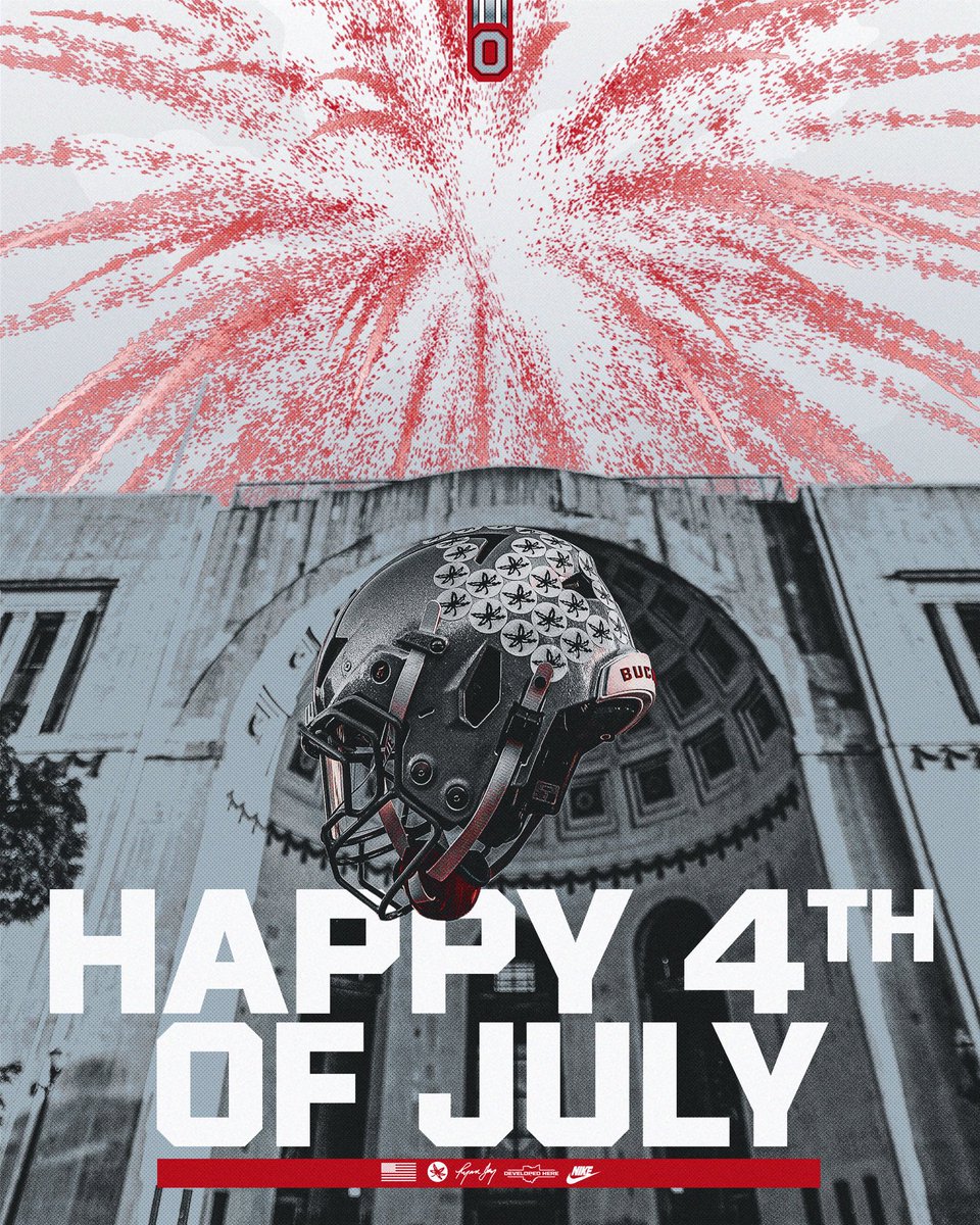 OhioStateFB's tweet photo. Wishing you all a safe and happy Fourth of July! 🇺🇸 https://t.co/lqdJExeGeC